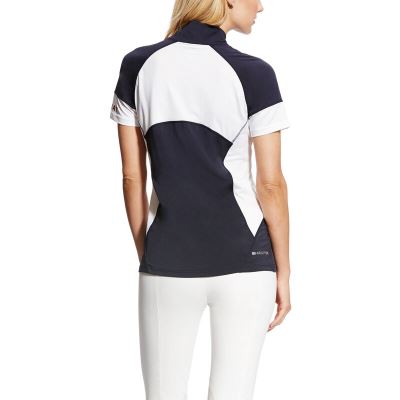 Ariat English: Cambria Jersey 1/4 Zip Base Layer Mujer - Azul Marino (NEMTP4937)